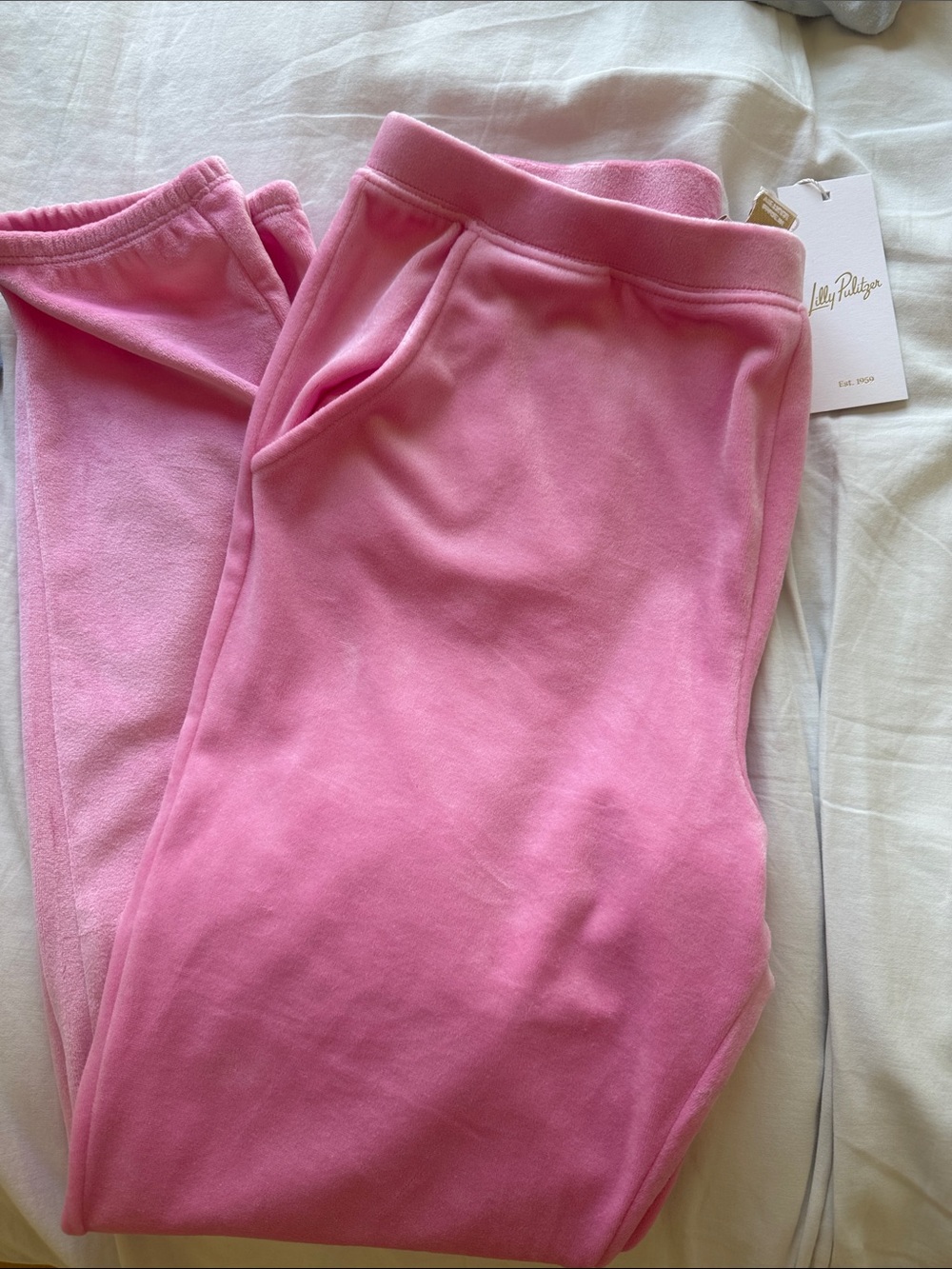 Lilly Pulitzer girls Mini Mallie velour joggers size XL NWT